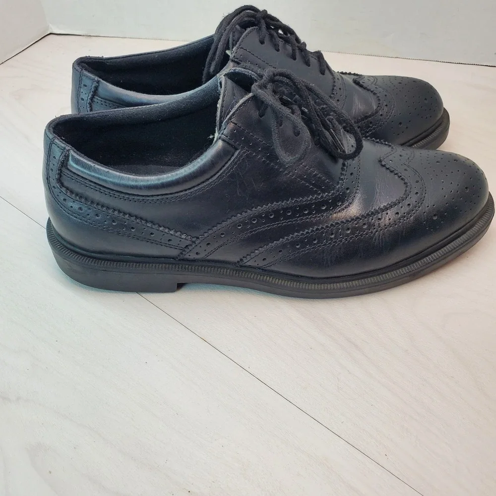 Dr Scholls Lexington Wingtip Oxford Dress Shoes Black Leather Men 10W
